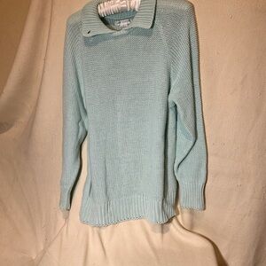 Mint Green Women's Cowl Neck Sweater
